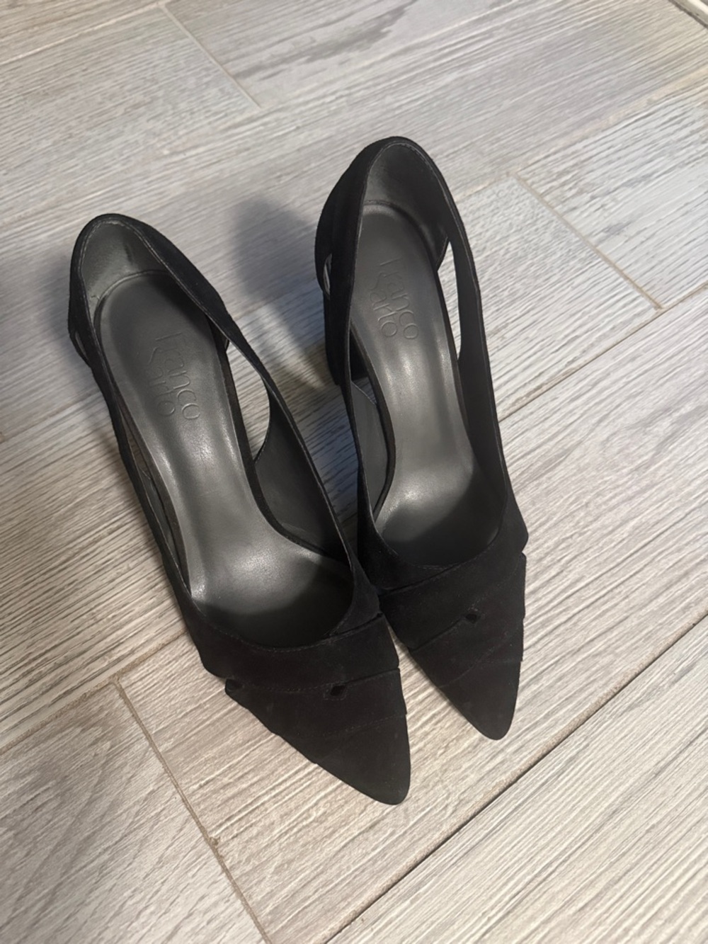 Franco Sarto Black Suede Leather heels